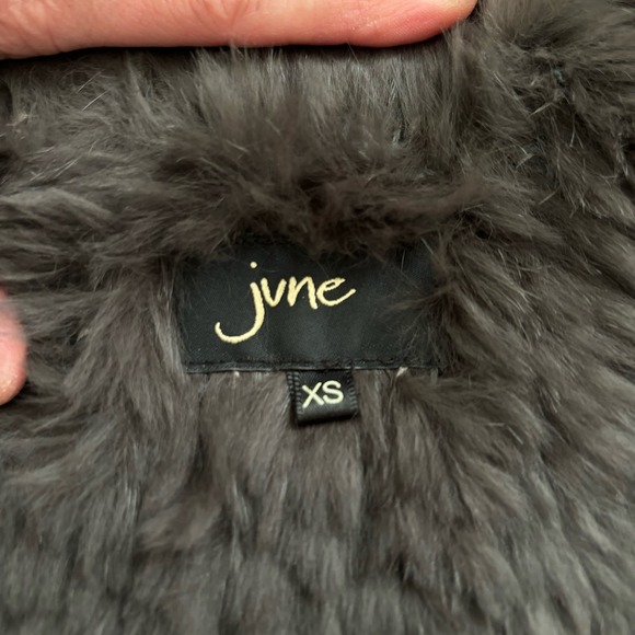 REVOLVE JUNE CORDED RABBIT FUR VEST WITH POCKETS SIZE XS/s - Picture 12 of 15